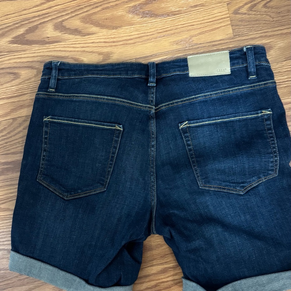 Dark Blue Denim Shorts - Picture 3 of 3